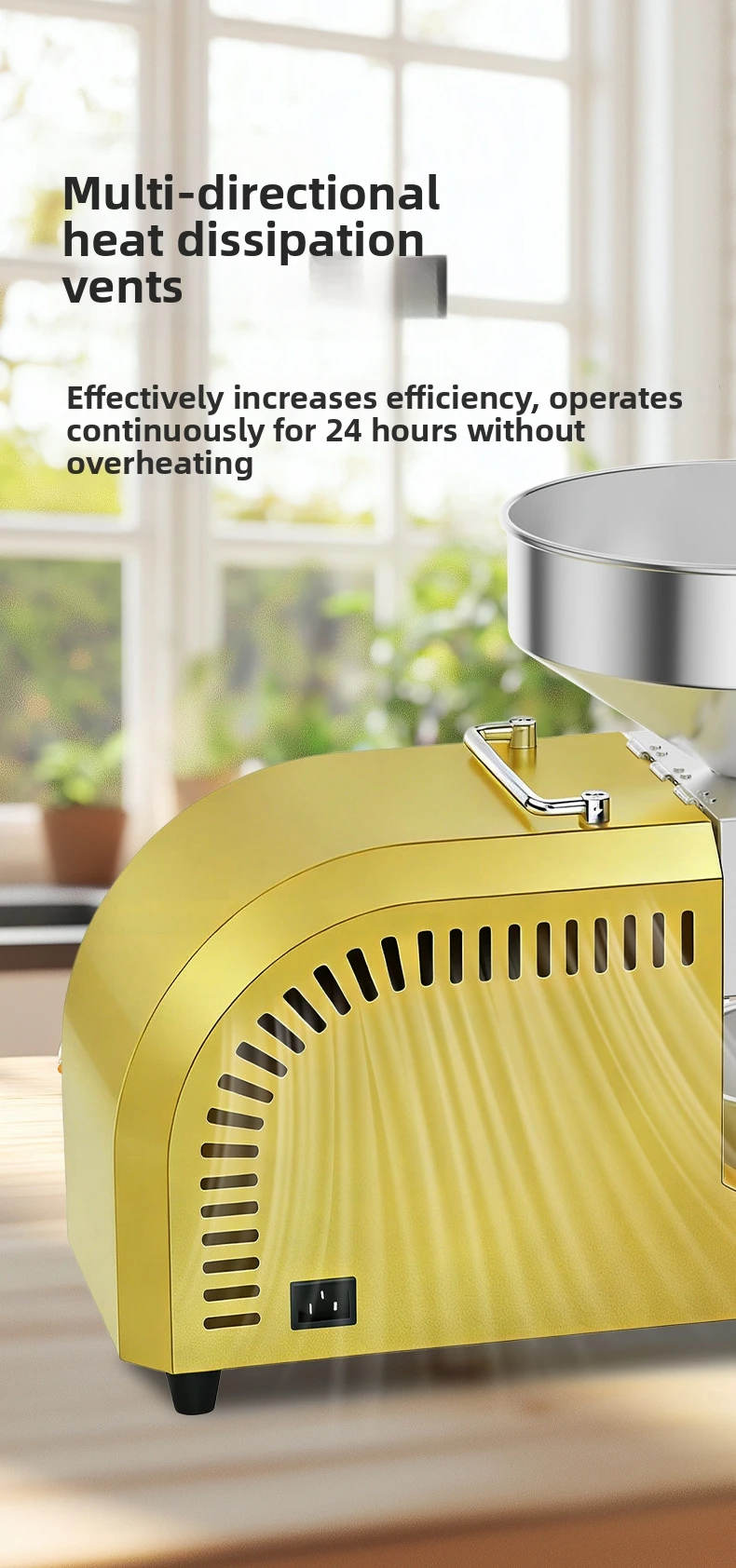 Z7 1200W Kommerzielle Ölpresse aus Edelstahl 304 - Automatisch für Erdnüsse/Sesam/Raps, Hocheffizient für den Haushalt – Detail 14