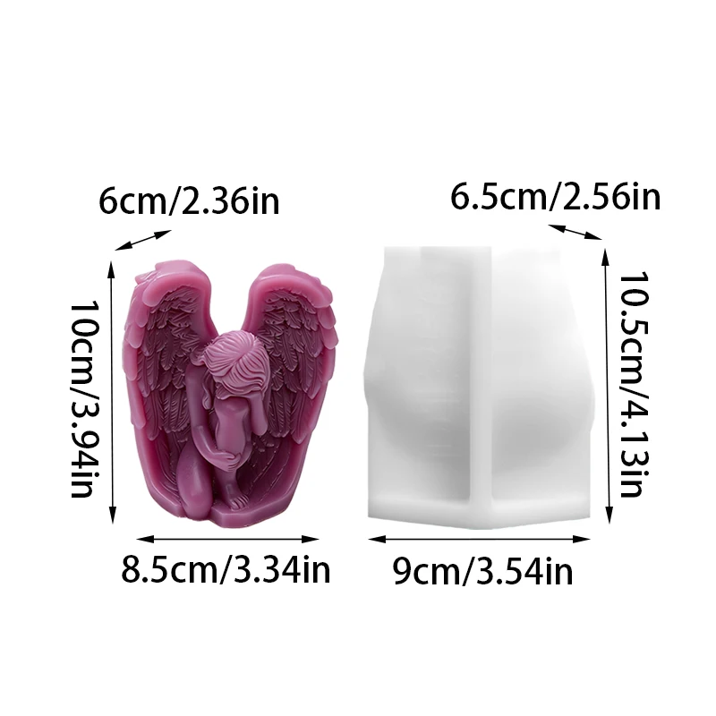 European-Style Angel Portrait Candle Mold, Three-Dimensional Winged Angel Ceremonial Decoration Ornament, DIY Silicone Mold