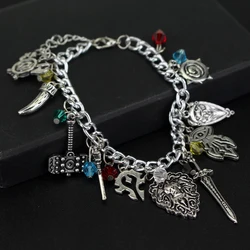 The Hot Game World of Warcraft Bracelet Hearthstone Legend WOW Symbol Hammer Sword Charms Bangle Fans Jewelry Gifts