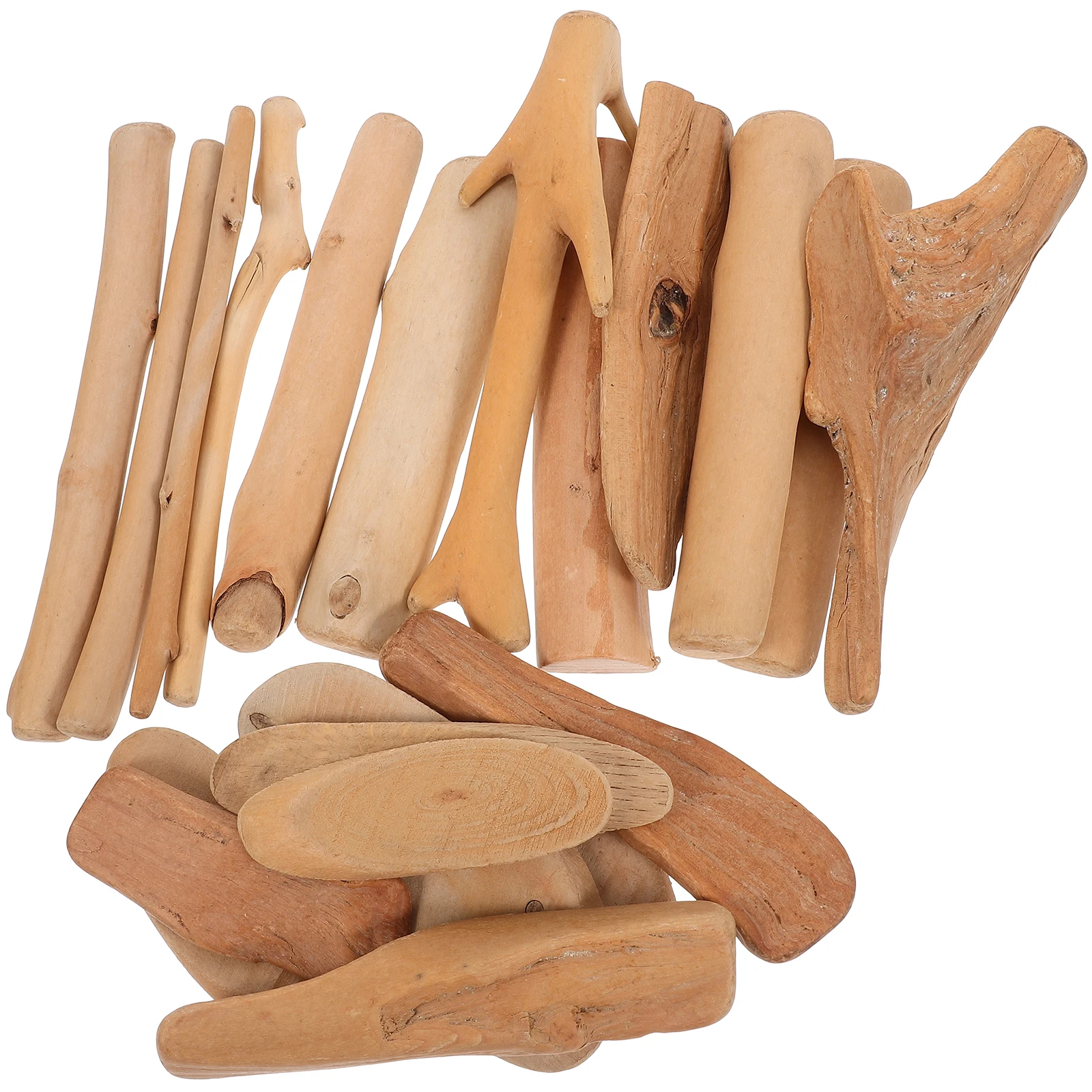 

20 Pcs Driftwood Decor Christmas Crafts Branch Wooden Sticks DIY Accessories Craft Wood Pieces Home Office Sewing Supplies