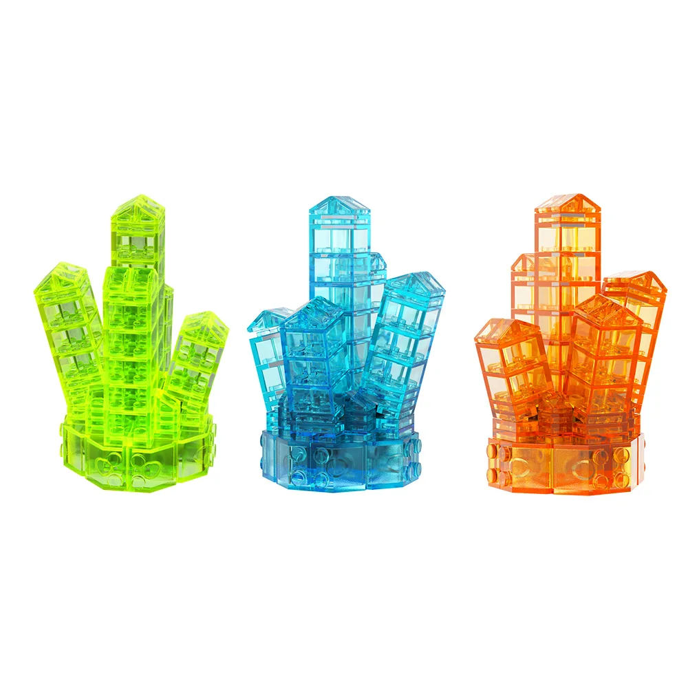 95 pezzi 204002   Pietra di cristallo dipinta Gemma Moc Pietra preziosa Minerale Kit di blocchi di particelle Accessori modello Mattoni compatibili Giocattolo fai da te