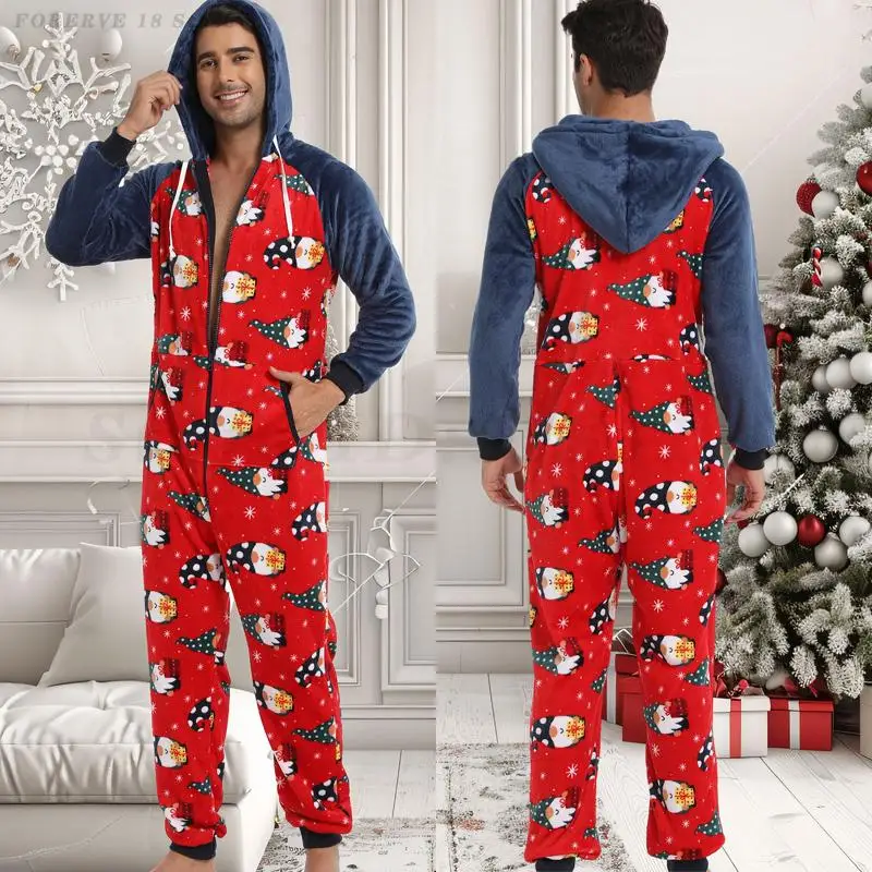 Monos con capucha de dibujos animados para hombre, ropa de dormir de lana Coral para invierno, mono, pijama Kigurumi, Pijamas gruesos de franela cálidos, ropa holgada para el hogar