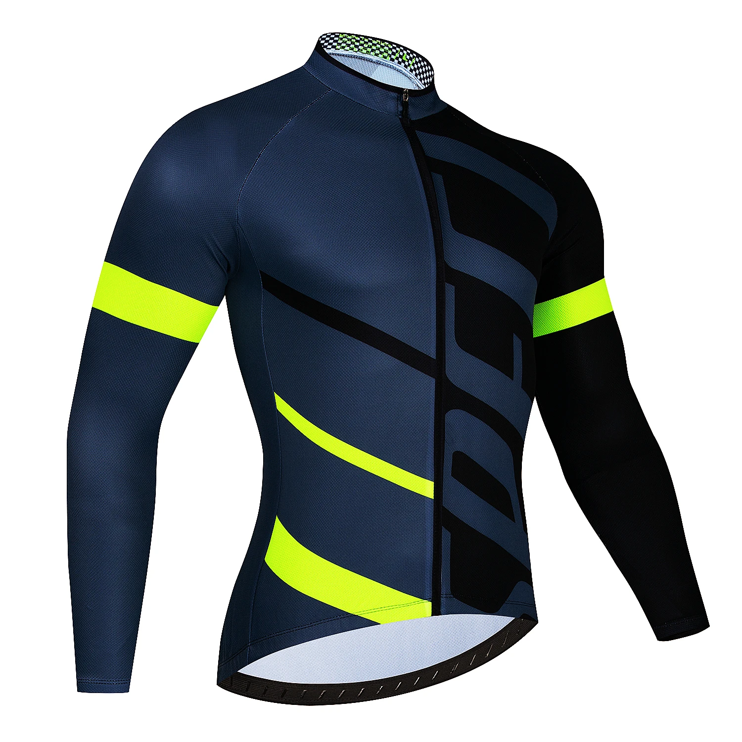 Fluoreszierende Gelbe Männer Herbst Fahrrad Kleidung Straße Racing Kleidung Atmungsaktive Frühling Bike Shirt Langarm Radfahren Jersey – Detail 15