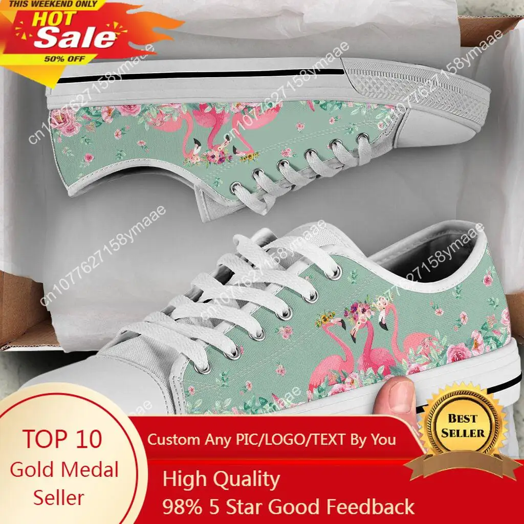 Hot Flamingos Man Woman High Quality Lightweight Fashion Low Top Canvas Shoes Classic Sneakers Classic Canvas Shoes Board Shoes