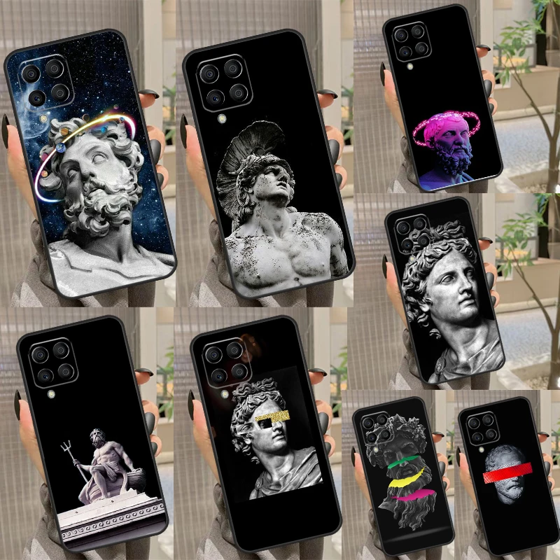 Greek God Statue Face Funda For Samsung Galaxy M51 M31S M52 M32 M23 M33 M53 M54 M34 M14 M12 M13 M20 Phone Case