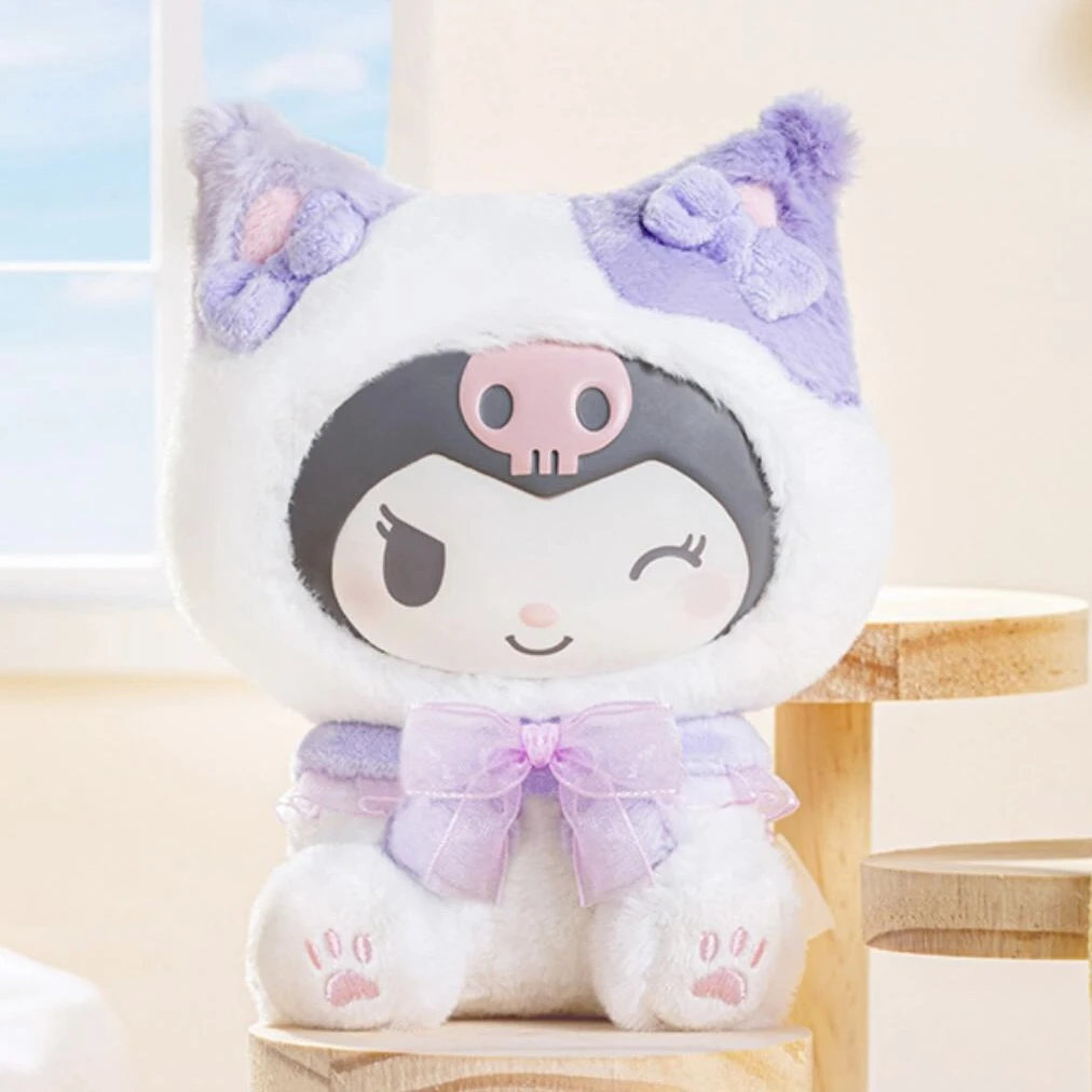 

Персонажи Sanrio Play with Kittens Series, загадочная виниловая плюшевая кулон, кукла Kuromi Melody, милая слепая коробка, подарок