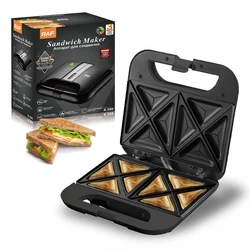 Electric Sandwich Panini Maker Grilled Cheese Machine Tuna Melt Omelet Non-stick Cooking Surface 8 Slice Breakfast Sandwich Mold