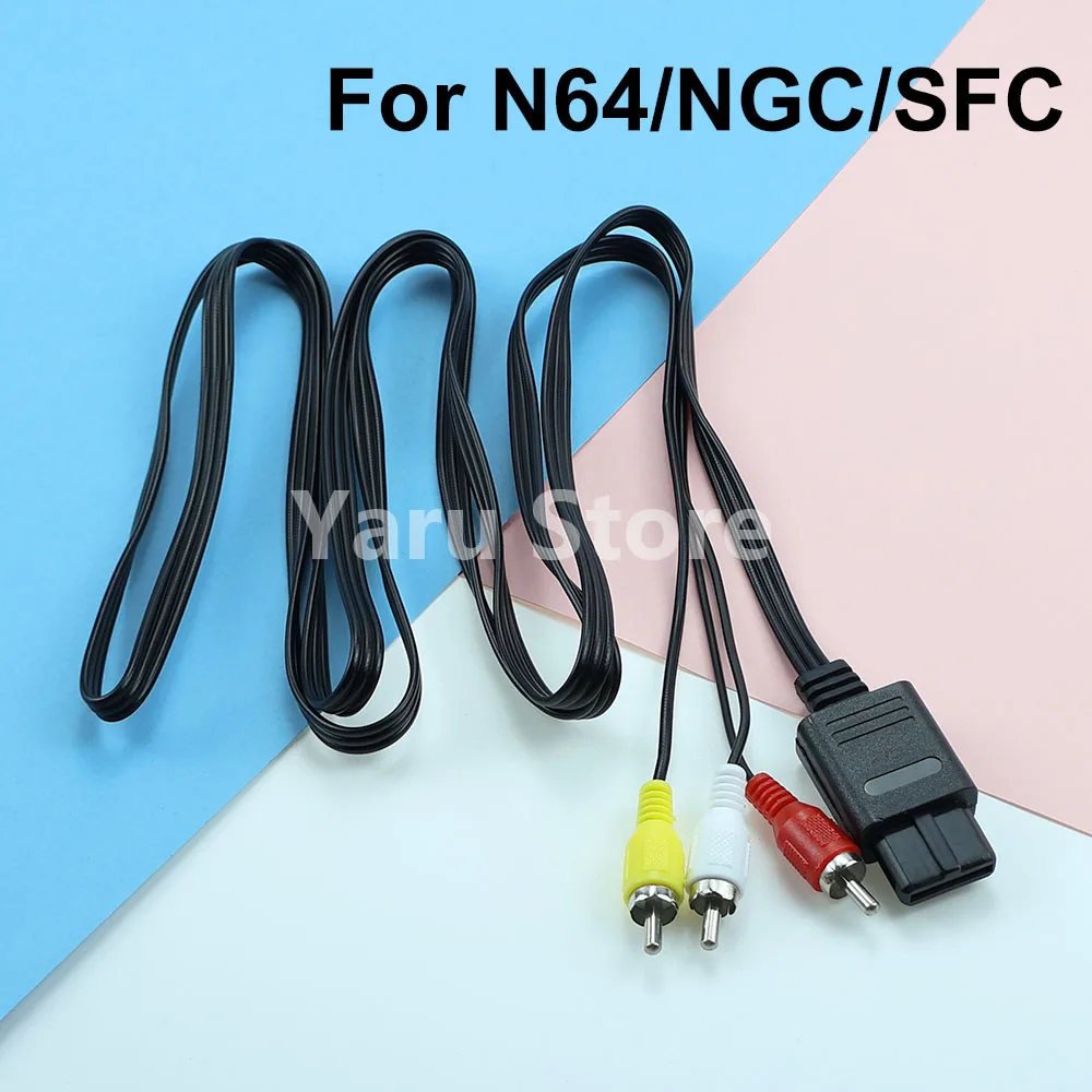 Yaru 1.8M Audio Video AV Cable For N64 /NGC /SNES Game Console 3 RCA Video HD TV Cord Cable Accessories