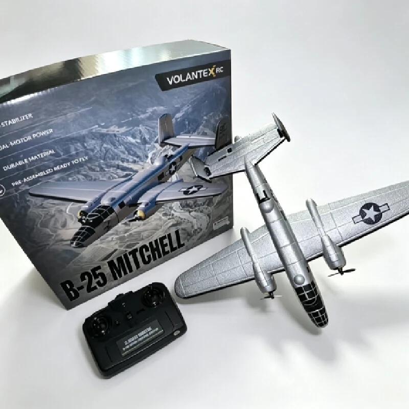 3‑Channel Fixed‑Wing Rc Plane Dual‑Motor Epo Foam Radio Controlled Aircraft Model Classic Bomber Style Hobby Toy For Outdoor Rc