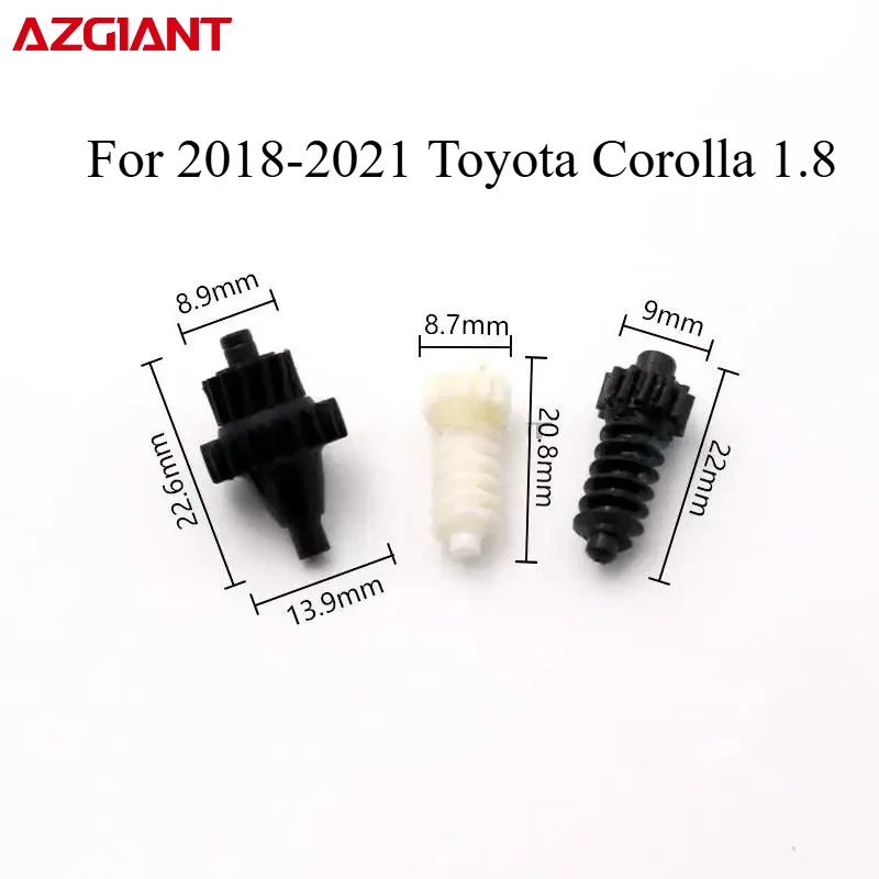 Carro adiust asa espelho de vidro engrenagens de motor padrão para 2018-2021 toyota corolla 1.8 pequenos acessórios exteriores de plástico diy