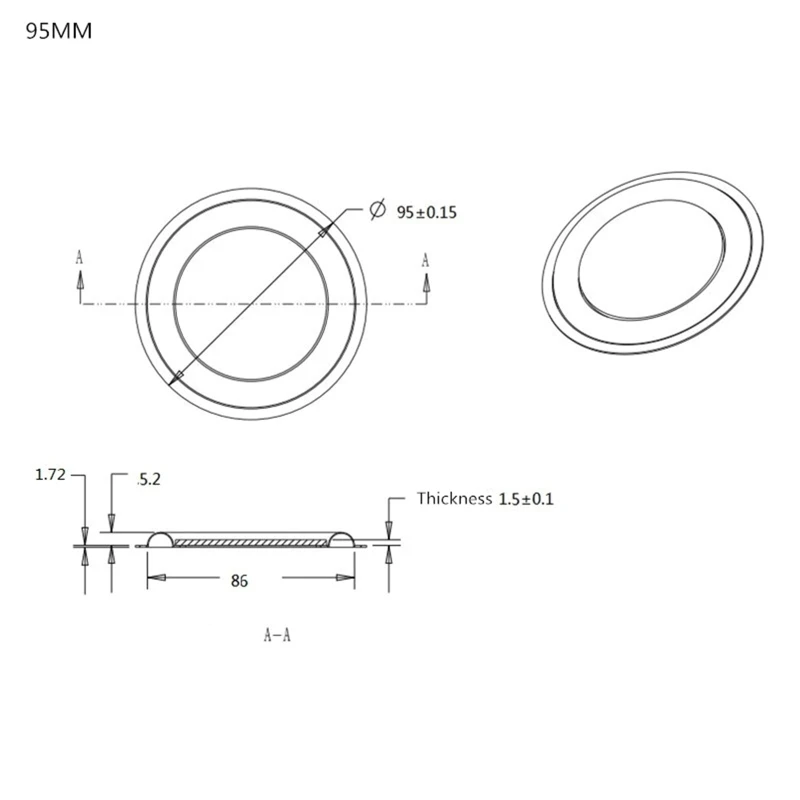 Pengganti Radiator Pasif Speaker Bulat CPDD Speaker Diafragma Bass