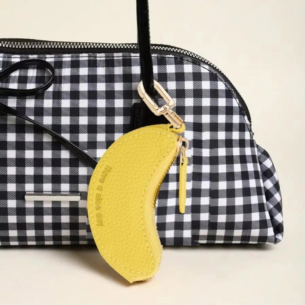 New Fruit Banana Shape Coin Purse Mini Key Bag Wallet Keychain Multifunctional Headphone Bag Bag Pendant Gift