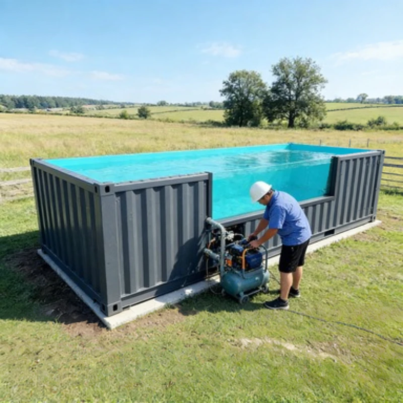 40ft Large Capacity Container Swimming Pool UV Protected Family Pool for Resort & Hotel