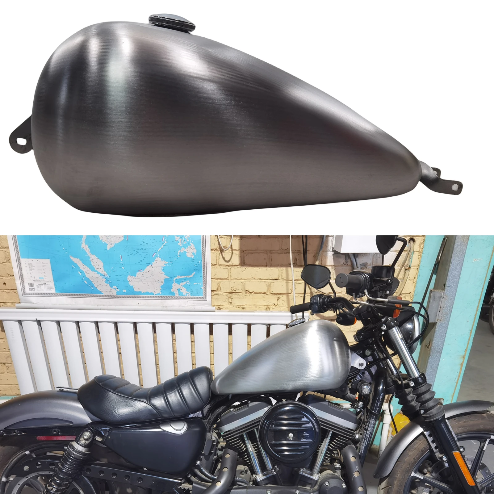 For Harley Sportster XL Models 2007-2022 20L Motorcycle Large Capacity Petrol Fuel Tank