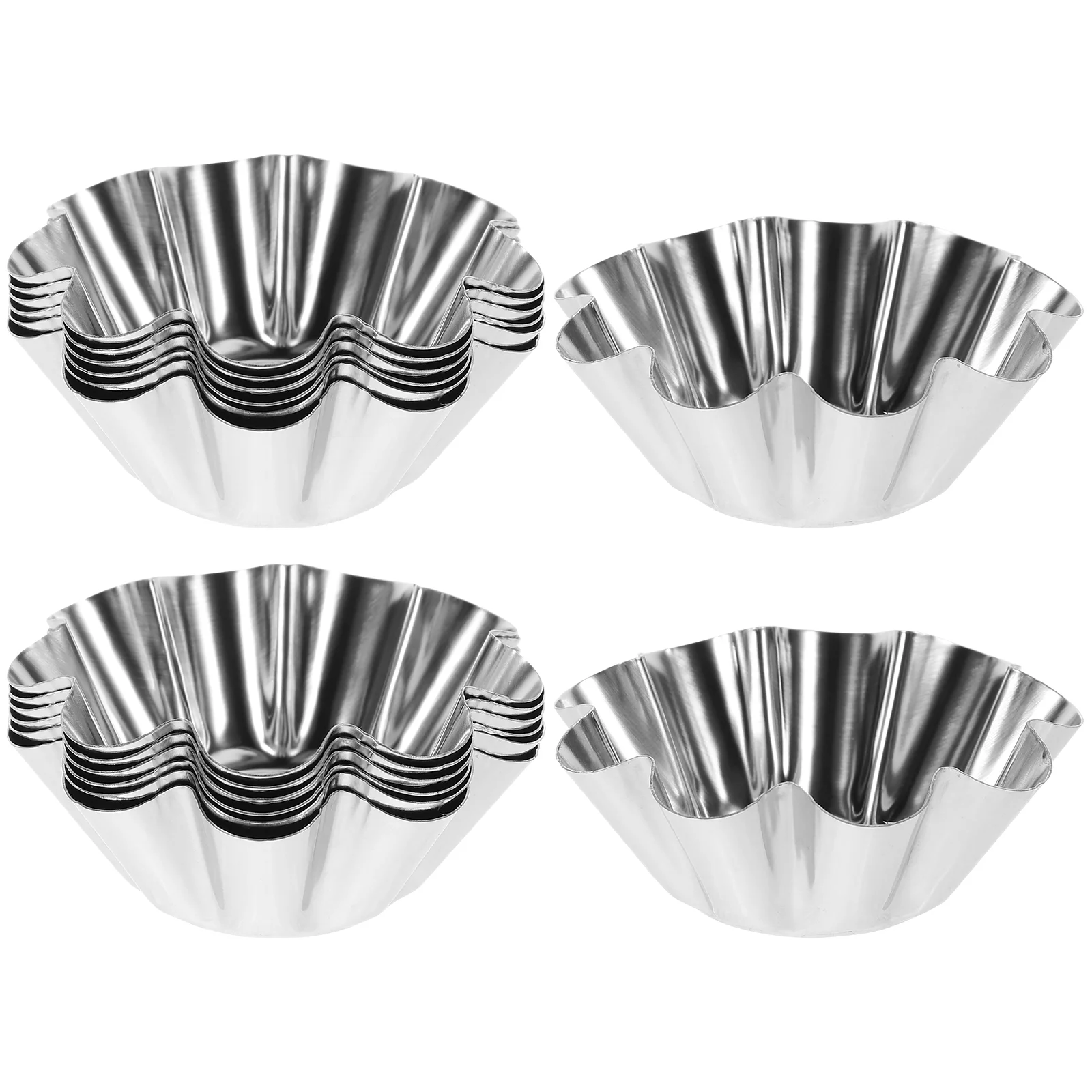 Flower Tart Pans Stainless Steel Mold Muffin Cup Non-stick Brioche Bread Mini Toaster Oven