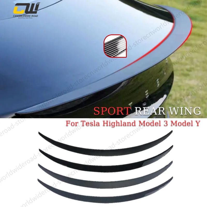 Spoiler posteriore del bagagliaio per Tesla Model 3/Y 2017-2024 accessori ad alte prestazioni Spoiler posteriori accessori per ali modello Highland 3