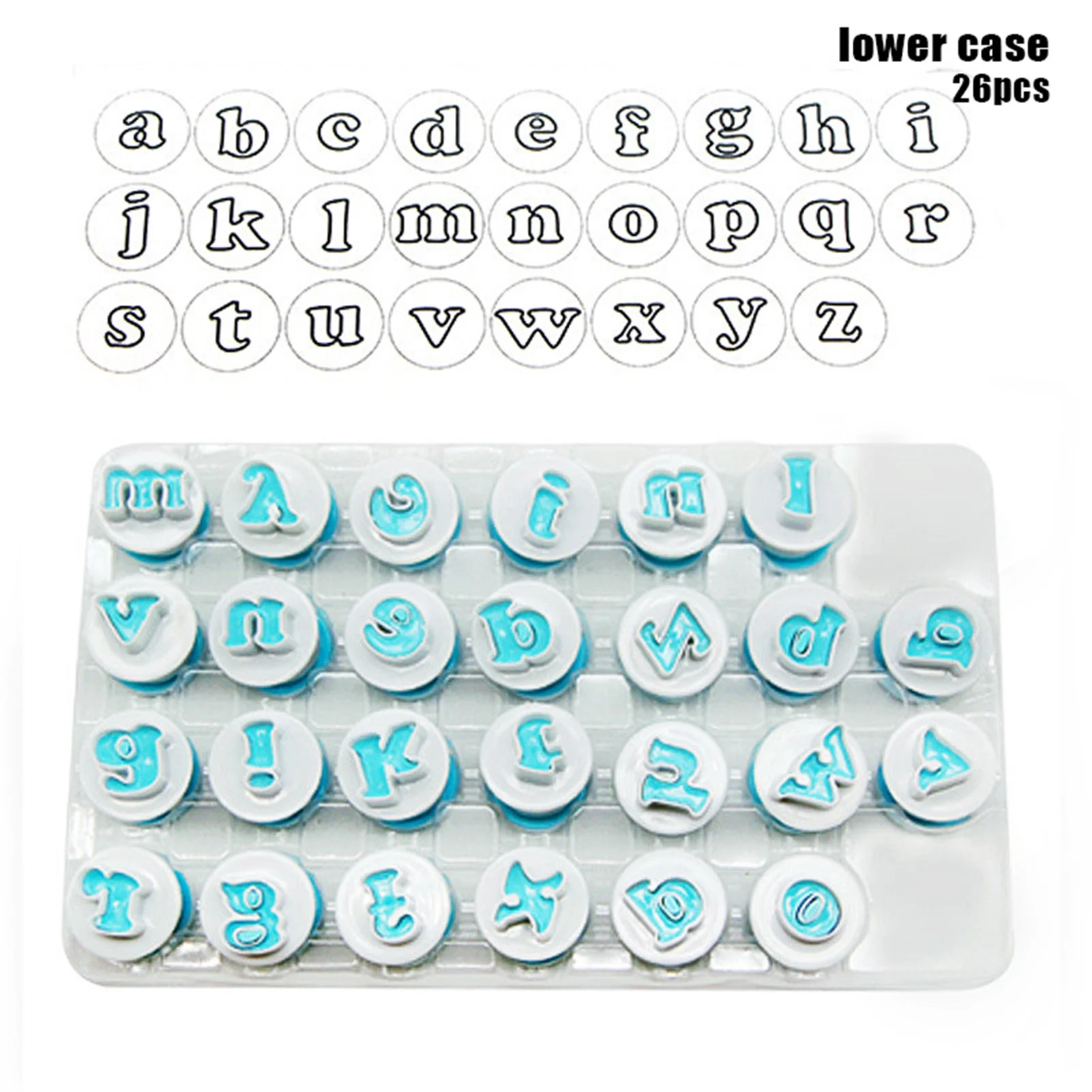 26PCS Letters Alphabet Cookie Mould DIY Cookie Biscuit Alphabet Letters Cake Tool for Holiday Birthday Party Decorations