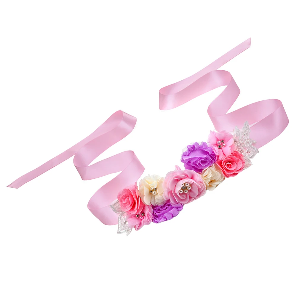 

Pearl Waistband Floral Bride Waist Belt Wedding Dress Decor Accessory Decorative Bridal Belt for Wedding Party Prom