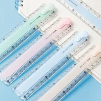 Multifunctional Foldable Ruler 4 Colors Optional Clear Scale Portable Design for School Home Office Geometric Drawing Measuring 2