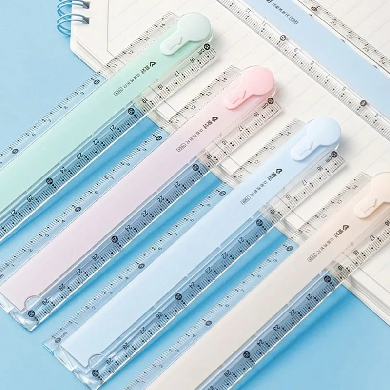 Multifunctional Foldable Ruler 4 Colors Optional Clear Scale Portable Design for School Home Office Geometric Drawing Measuring