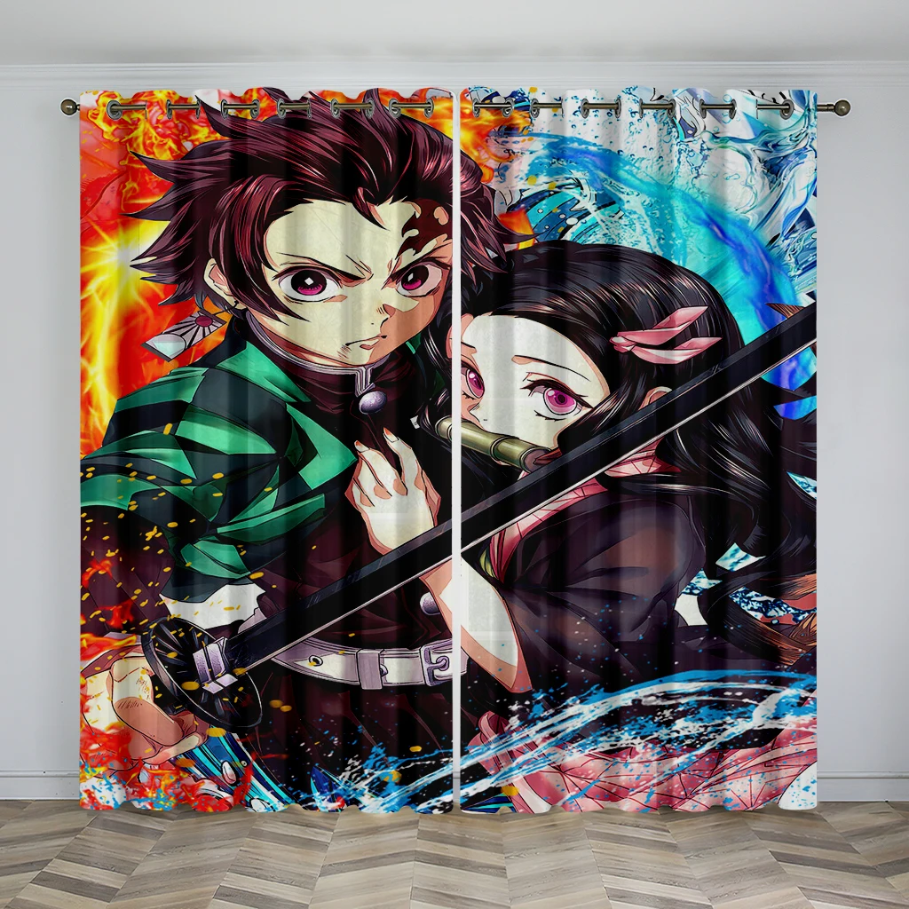 

Cartoon Anime Series Curtains Children's Favorite Characters Curtains 2 Panel Boys Girls Room Bedroom Window Decor Curtains