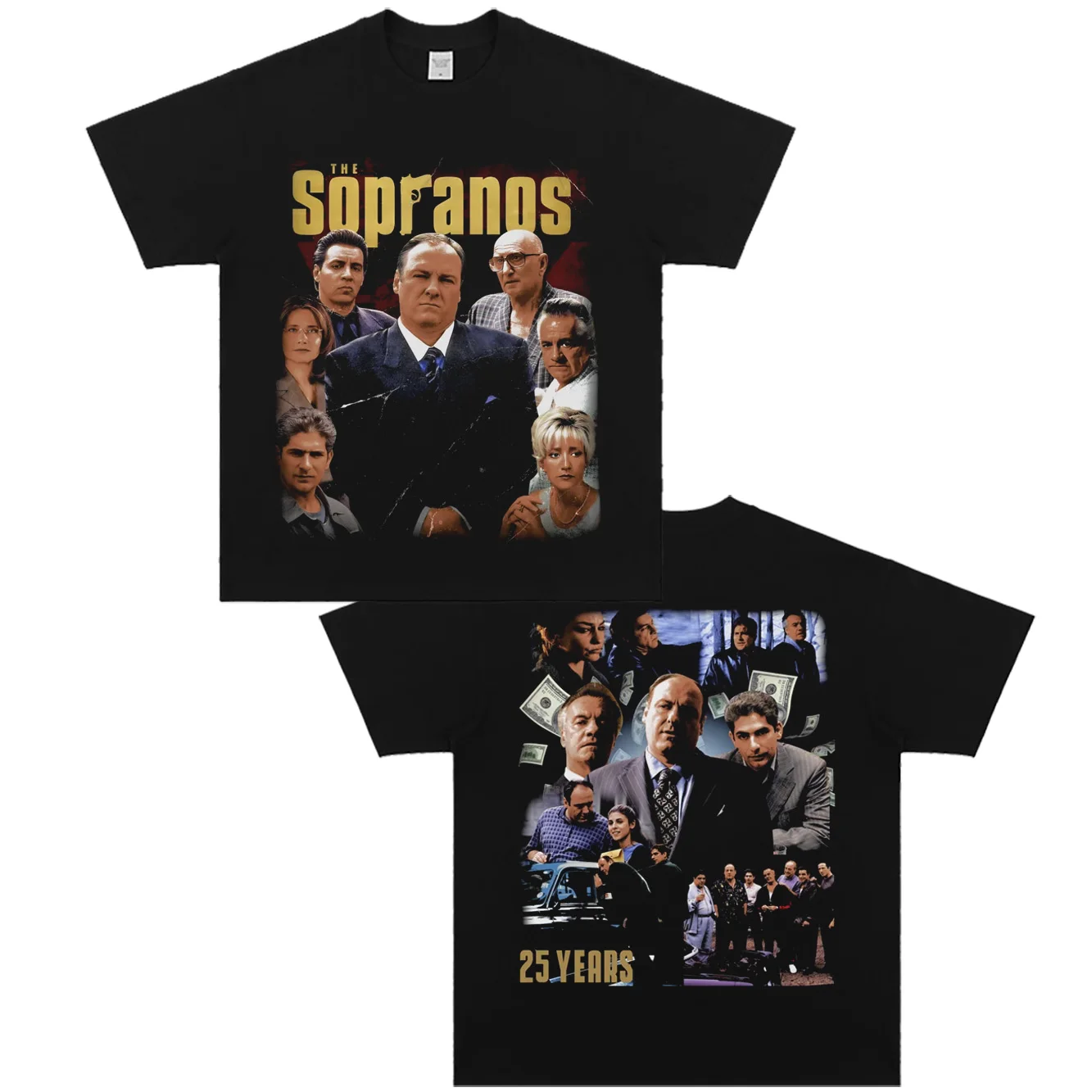 

Movie The Sopranos American TV Series Around Characters Digital Printed Short Sleeve To Make Old Cotton T-shirt High Quality