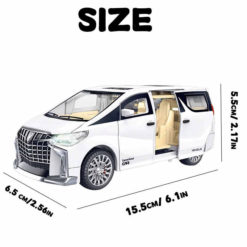 Modèle de voiture Elfa voiture jouet pour enfants avec lumières, musique, ouverture de porte, modèle de voiture pour garçons, voiture d'affaires de simulation inertielle, pour enfants