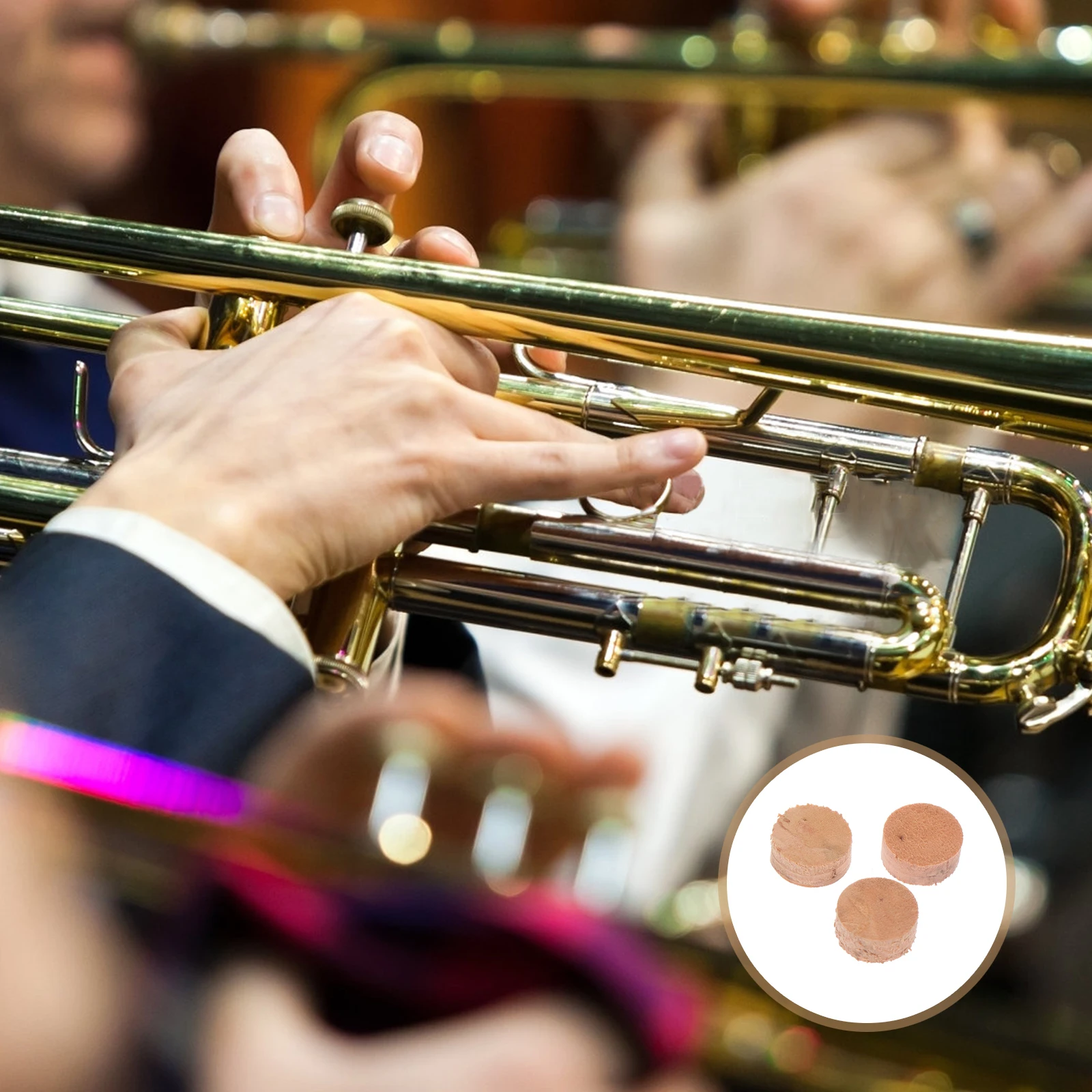 

3Pcs for Trombone Water Key Drain Valve Stoppers Musical Trombone Cork Cushions Instrument Accessories