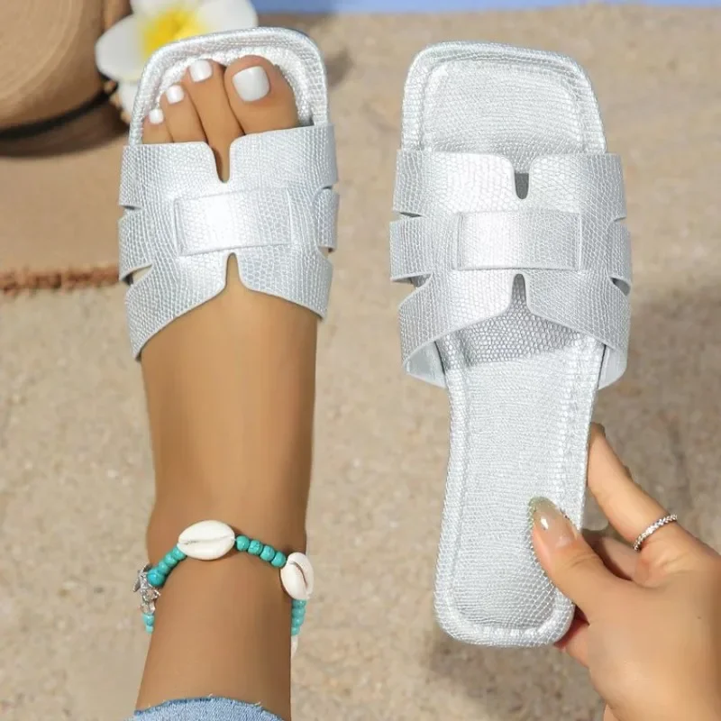 New Women Slippers Fashion Designer Beach Flats Woman Casual Sandals Dress Walking Flip Flops Open Toe Slides Mujer Zapatos image 2