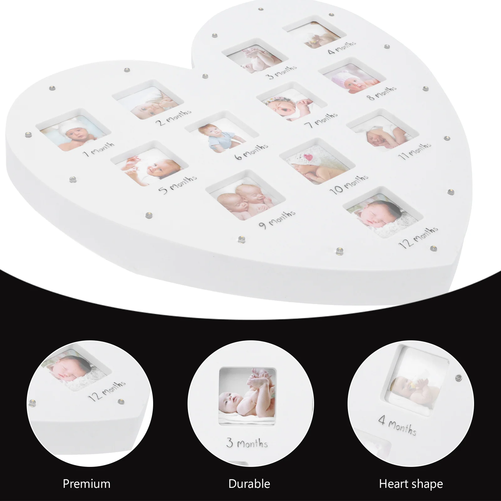 Photo Frame Decorative Lights Infant Gifts Baby Picture Collage Acrylic Newborns