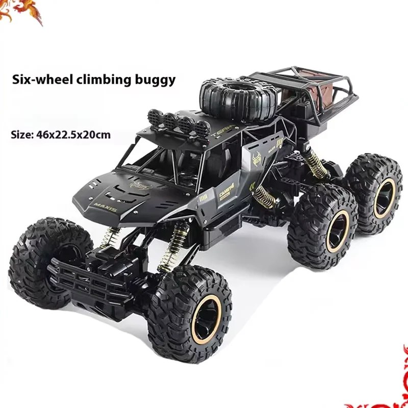 46cm Oversized Alloy 4WD RC Climbing Off Road Vehicle Rechargeable High Speed 6 Wheel Remote Control Car Toy For Adults