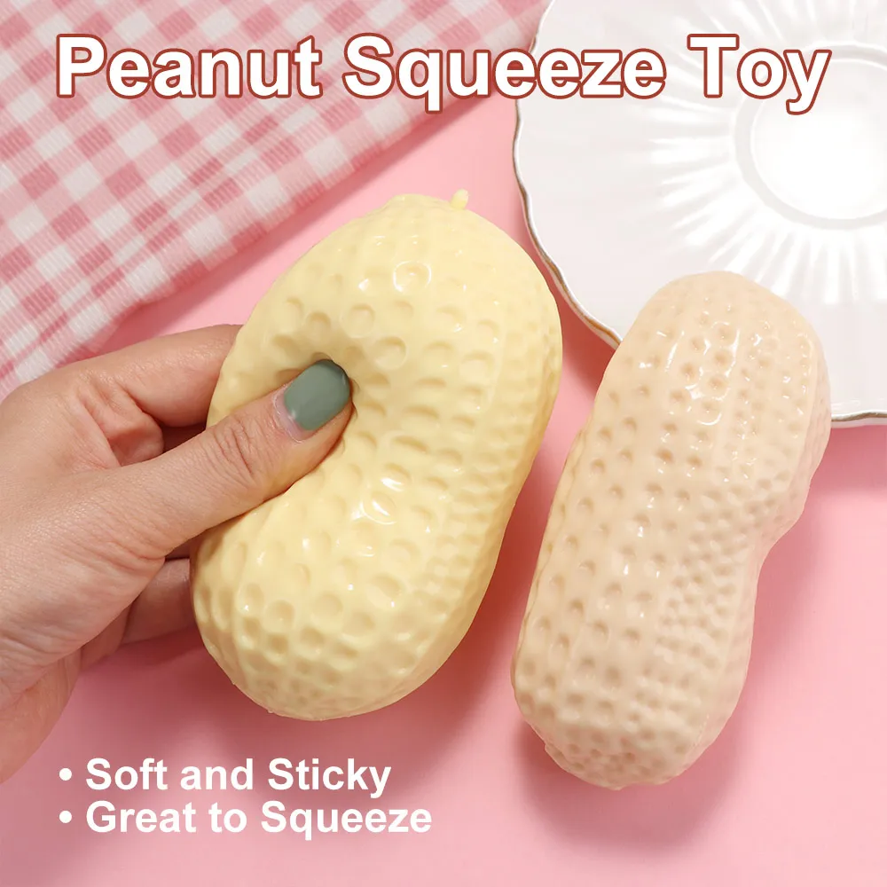 Kneading Creative Peanut Squeeze Realistic Yellow Non Rebound Fidget Relaxed Comfortable Peanut Pinch Office