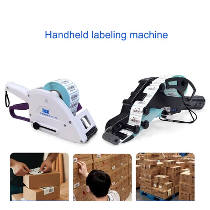 Handheld Labeling Machine Self-adhesive Copper Plate Thermal Automatic Labeling Machine Round Bottle Label Commercial Label Labe