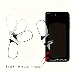 Portable Reading Glasses Legless Nose Clip Reading Glasses Glasses Case Can Stick On Mobile Phone Easy to Carry