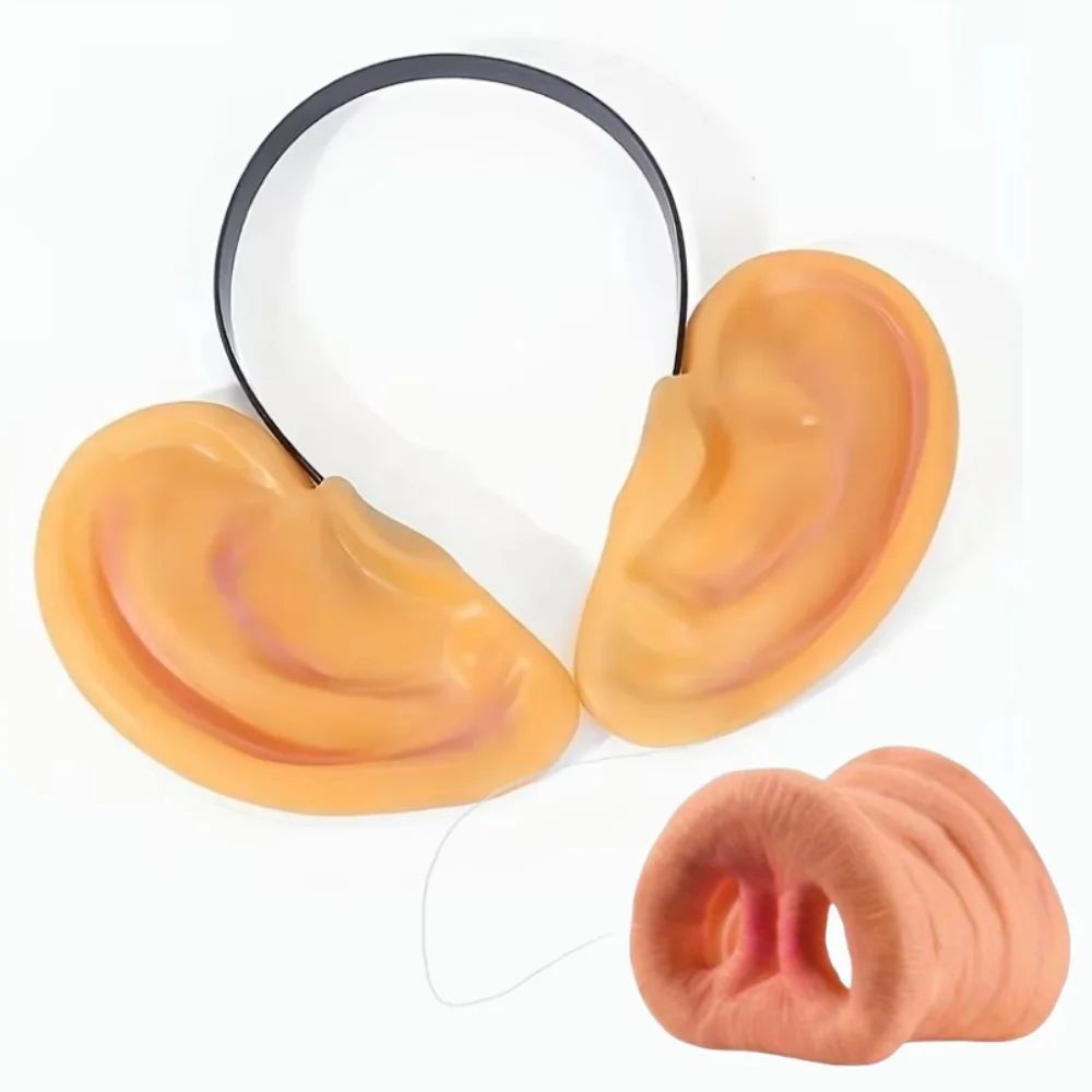 Novelty Giant Pig Ear Headband & Nose Cosplay Accessory Fun Comedy Performance Props for Parties Events Dress-Up Halloween Decor