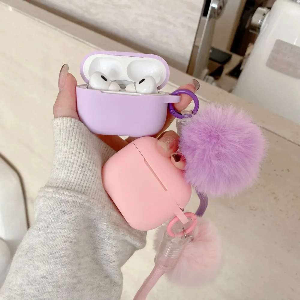 كاندي اللون سيليكون حقيبة سماعة الاذن ل AirPods Pro 3 2025 غطاء لينة بولي TPU سماعة حالات ل Airpods 4 3 2 1 Pro 2 Funda كم