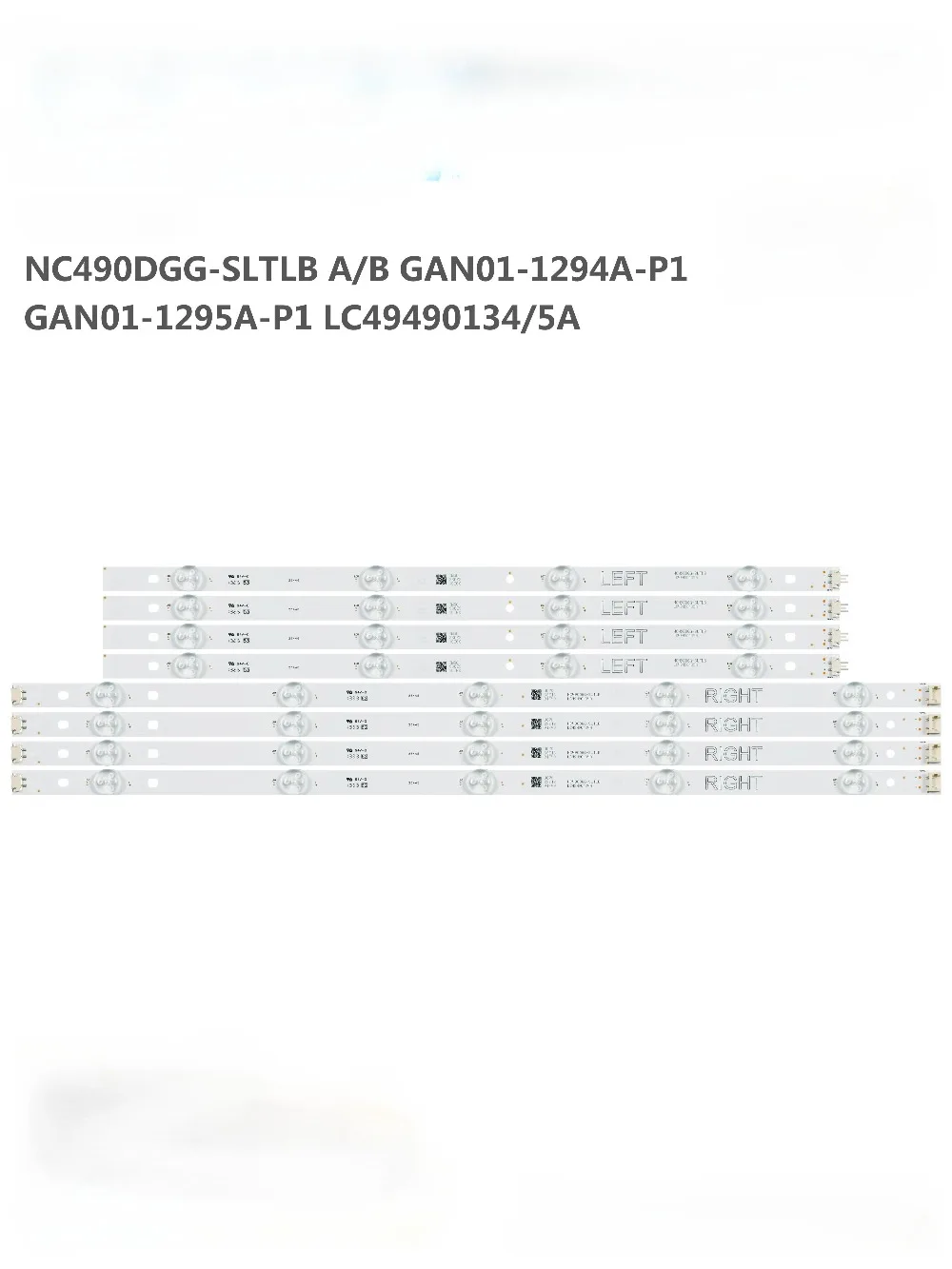 Tira de LED para 49UM7300 49UM7400 49UM7100 49UJ6300-UA 49UJ630V-ZA 49UJ6350-UC NC490DGG-AAFX1-41CA GAN01-1255A-P1 GAN01-1256A-P1