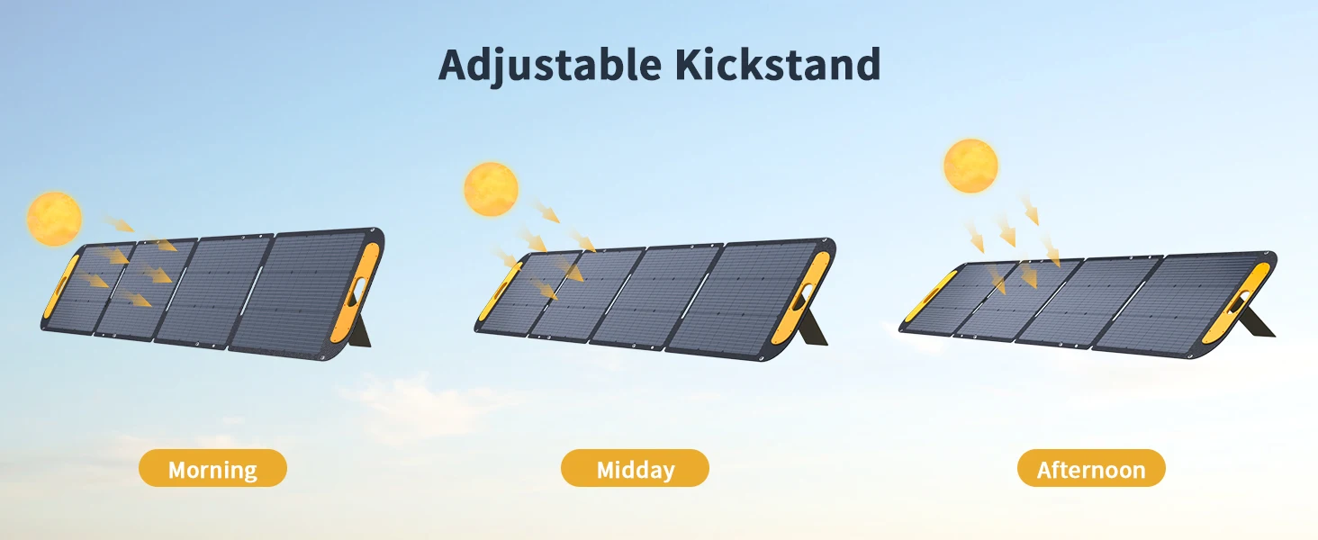 VTOMAN VS200 Rigid Foldable 200W Solar Panel Kit, 19V High Efficiency Portable Solar Charger, Ideal for Travel, Smartphone, Boat, RV, Camping & Outdoor Power Station