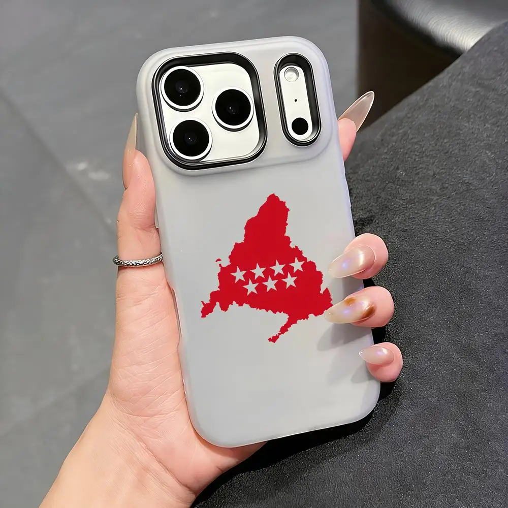 Funda para Teléfono con Diseño de la Comunidad de Madrid, España, para iPhone 17, 16, 15, 14, 13, 12, 11 Pro Max, Plus, Mini, Transparente, de Gel, Antigolpes, Suave