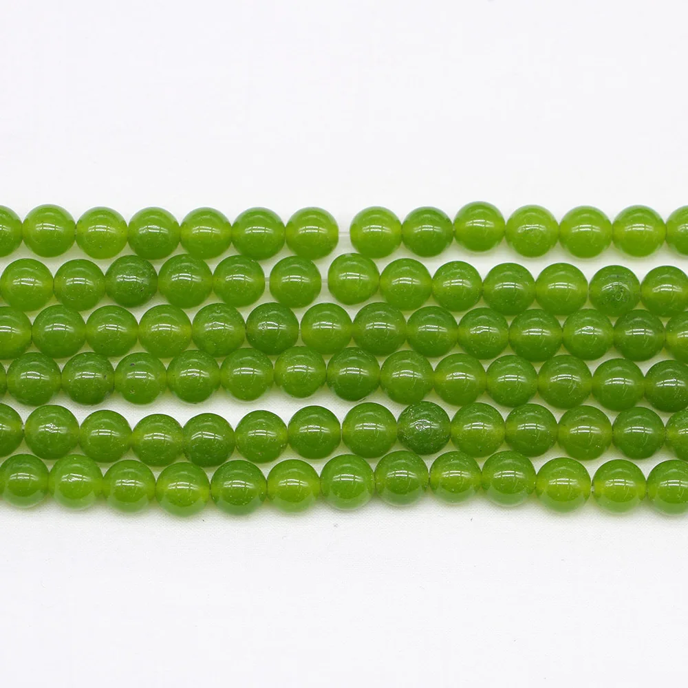 Hot Selling Multi Specification Natural Stone Jewelry DIY bracelet, Jadeite Agate Green Loose Beads semi-finished Bead Wholesale