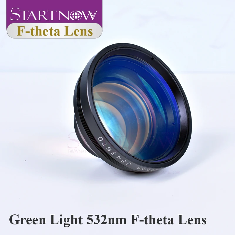 Startnow F-theta Scan Lens 532nm Green Light Laser Marking Machine Galvo System M85 Thread Scan Field 70x70mm Optical Scan Lens