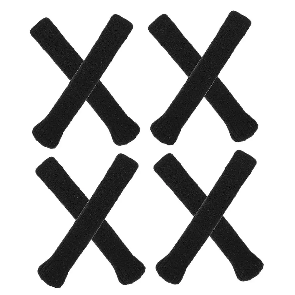 

8 шт., противоскользящие чехлы для очков, черные амбушюры для очков, наконечники для дуг, противоскользящие трубки для ног, практичные аксессуары