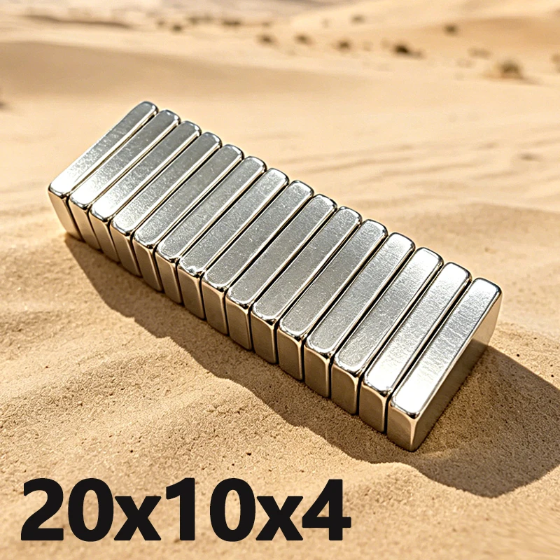 2-60pcs 20x10x4mm Magnet N35 NdfeB Permanent Magnetic Imanes Square Shape Neodymium Magnet 20*10*4mm Accessory for Office Fridge