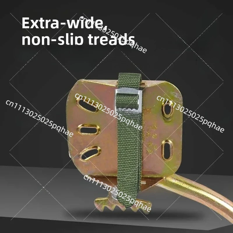 Tree Climbing Foot Buckle with Teeth Non-slip, Thickened Iron Electrician Wooden Pole Climbing Tool