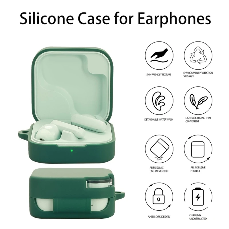 Casing pelindung silikon untuk CMF oleh Nothing Buds 2 Plus earbud penutup tahan guncangan pelindung fleksibel lengan tahan gores