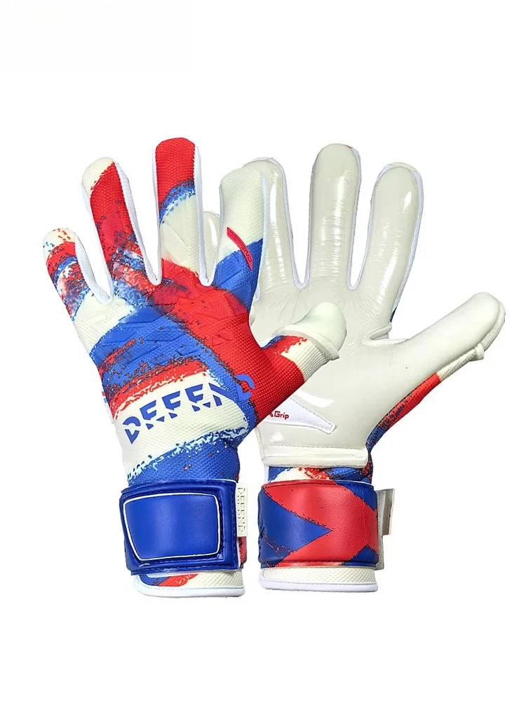 

Defend 2024 Cetition Level Goalkeeper Gloves Series Stiy l Latex Sewn in for Fooall Goalie Sports Equipment