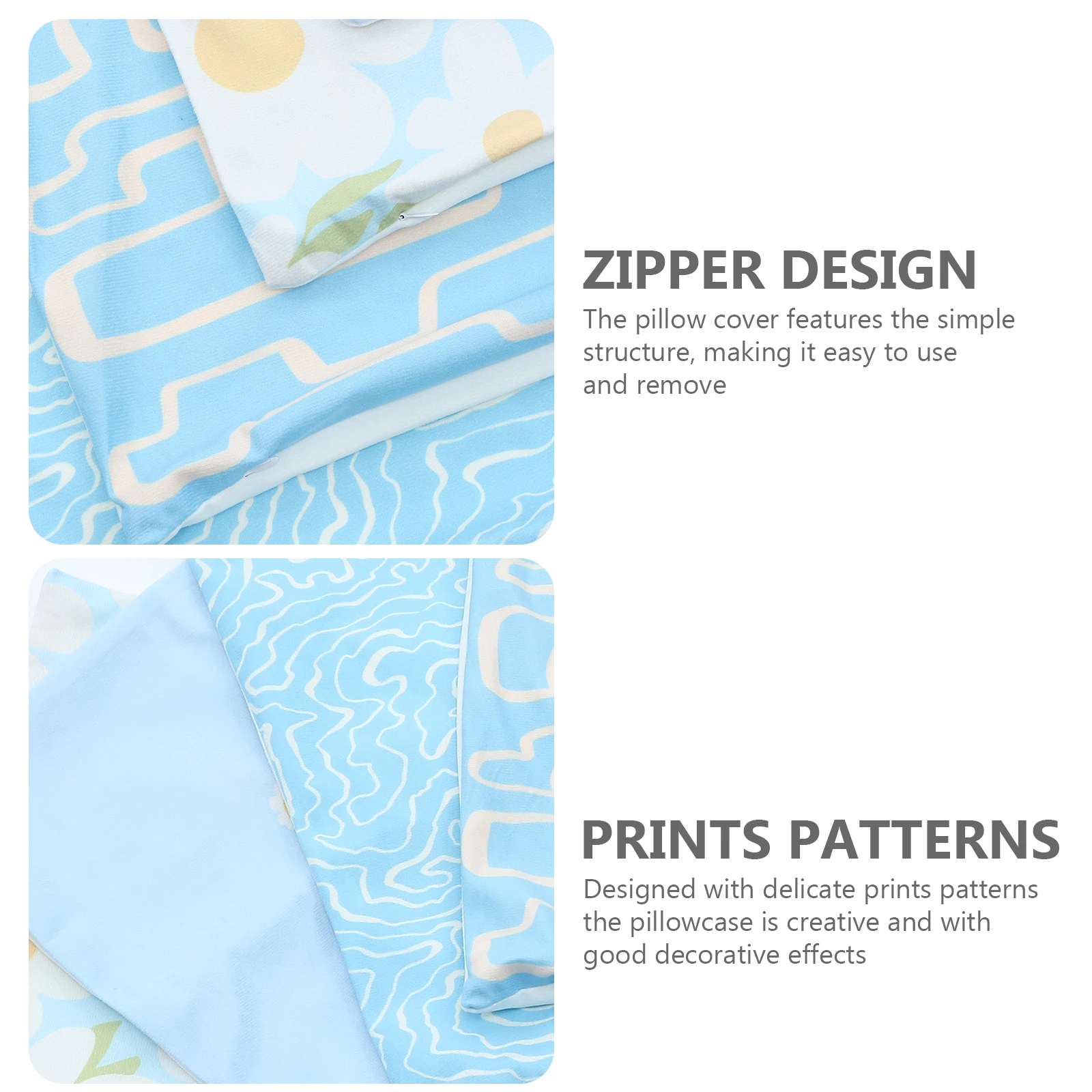 

4Pcs Modern Pillow Cover Set Comfortable Washable Cushion Covers for Sofa Bed Home Decor Creative Printed Pillow Protectors