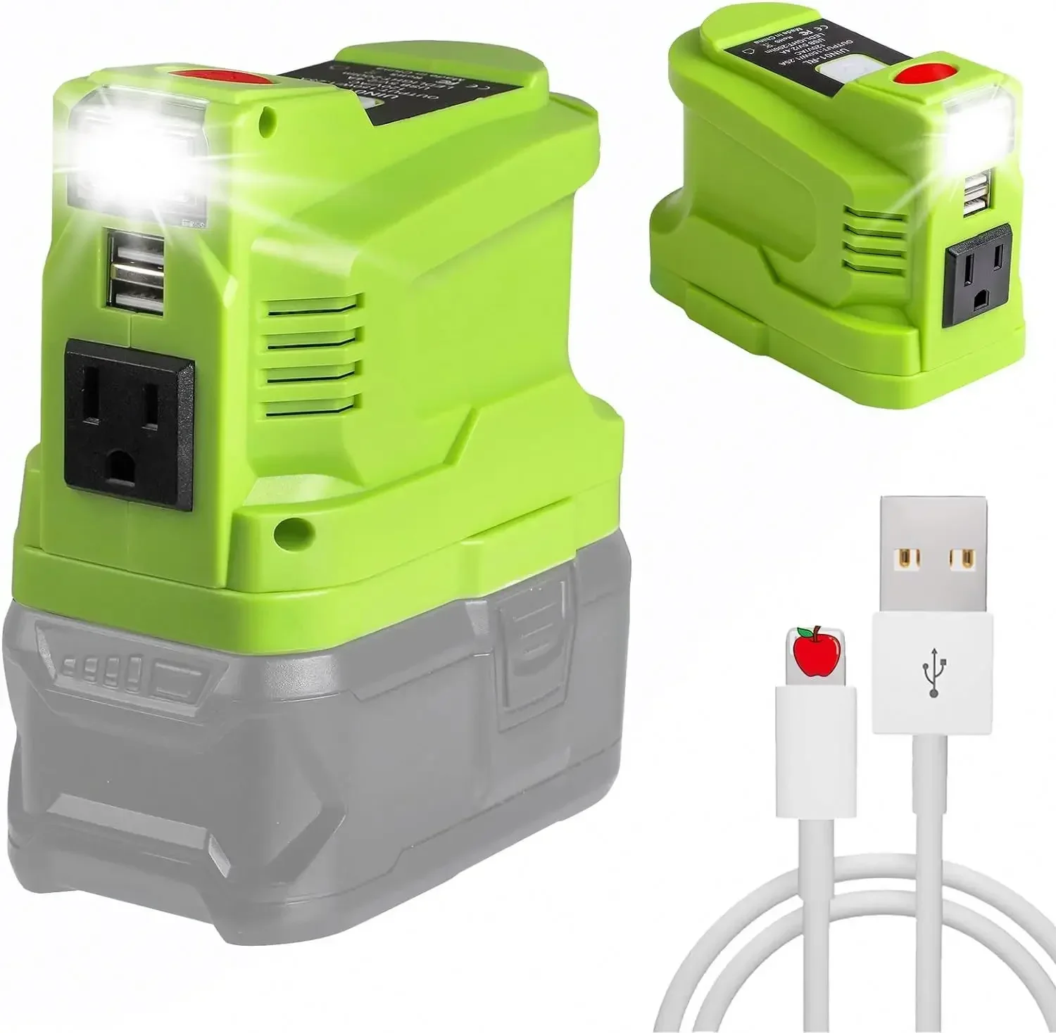 

150 Watt Portable Power Inverter 18V To AC 110~120V For Ryobi 18V Battery-powered Inverter Generator With AC Socket