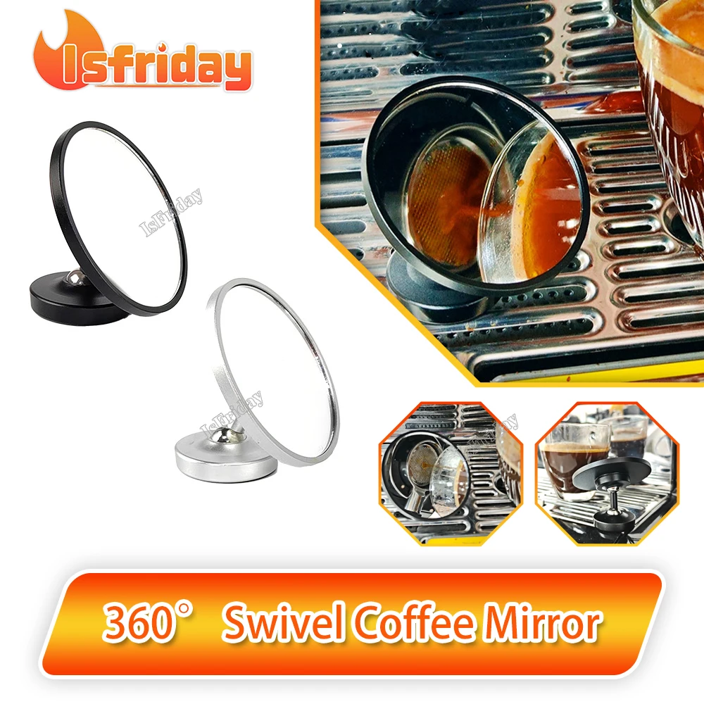 360 Swivel Coffee Mirror. Espresso Lens With Magnetic, Coffee Reflective Flow Rate Observation Mirror, café accessoires