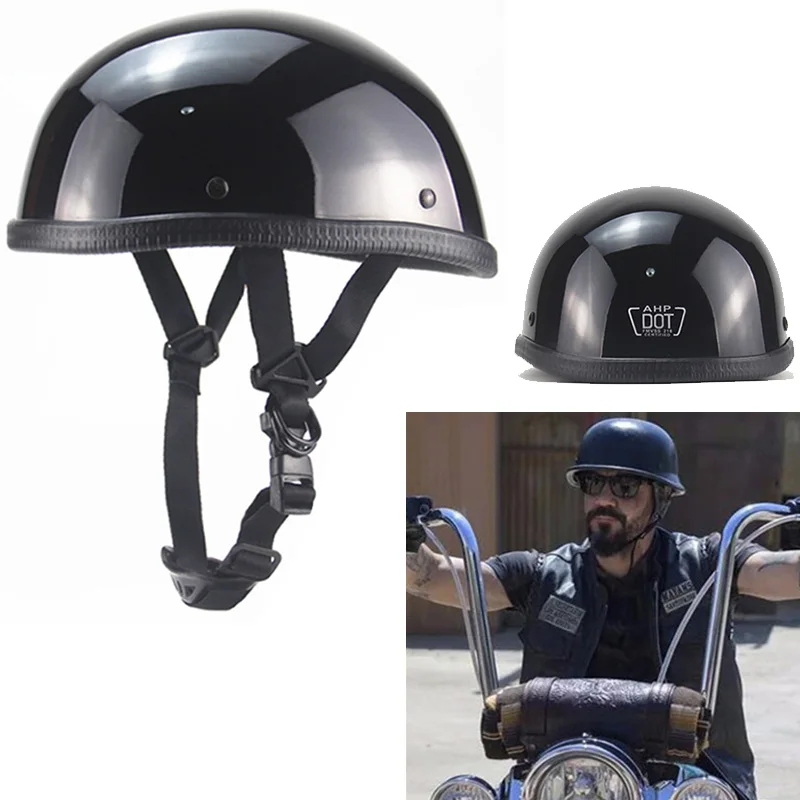 

JVISUAL 1X Motorcycle Helmet Open Face Helmet Half Helmet Retro Moto Casco Capacete Dot Approved Half Face Safety Helmet DOT